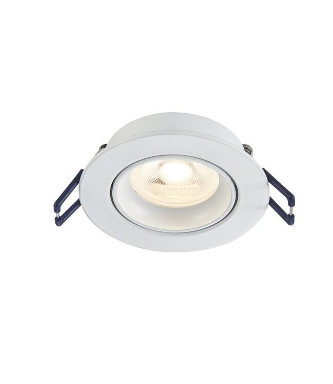 Led Spot Armatuur Wit, Verdiept, Kantelbaar, IP20, Kliksysteem. Zaagmaat 75mm
