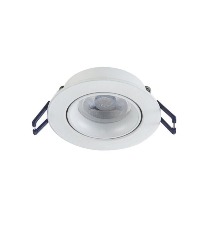 Led Spot Armatuur Wit, Verdiept, Kantelbaar, IP20, Kliksysteem. Zaagmaat 75mm