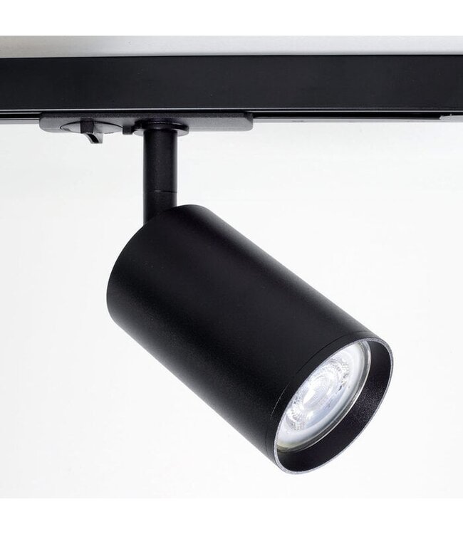 1 Fase Rail Spot Luxe Kort | GU10 Fitting | Zwartkleurige behuizing
