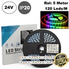 Led Strip ROL 5 Meter 4040SMD, 18w/m, 120 led/m, RGB, 24v, IP20, 10mm, 2 Jaar garantie