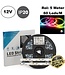Led Strip ROL 5 Meter 5050SMD, 14.4w/m, 60 led/m, RGB, 12v, IP20, 10mm, 2 Jaar garantie