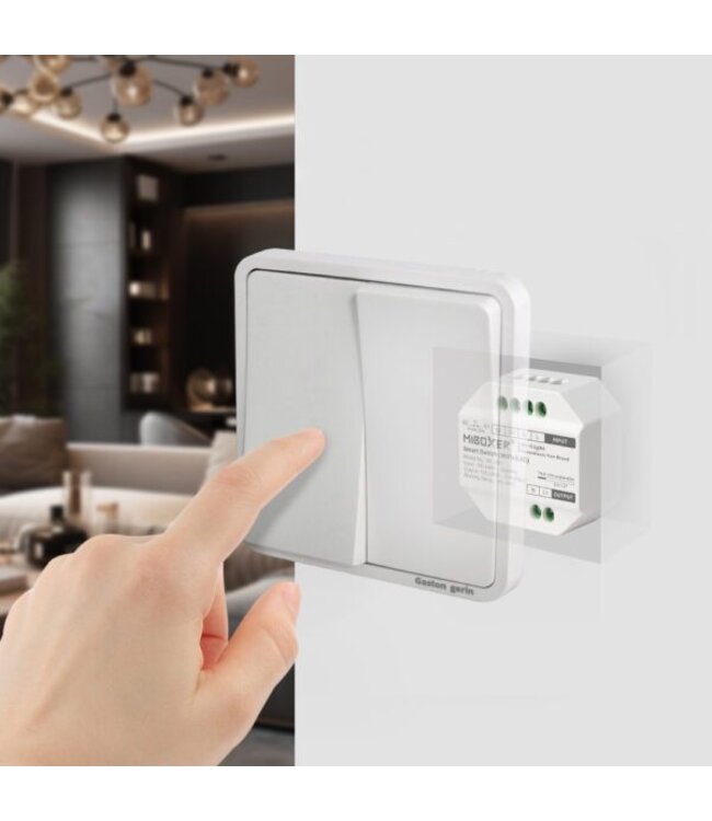 Miboxer Draadloze Schakelaar, Wifi + 2.4GHz, Max. 10A  - WL-SW1