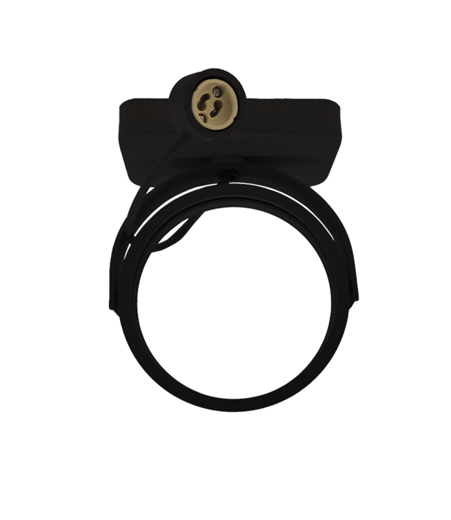 Opbouw armatuur AR111 met GU10 Fitting, Zwartkleurige behuizing