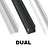 DUAL 27.4x10.5mm - Tot 20mm LED Strip