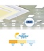 FLAT UGR19 LED Paneel 150x12cm, 10-42w, 100 Lumen/watt, Color Switch (3000/4000/6000K), Flikkervrije Philips LED Driver, Stekkerklaar, 5 Jaar Garantie