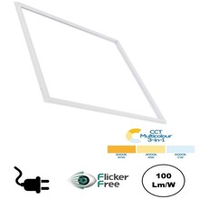 ECO Frame LED Paneel 60x60cm Wit, 36w, 3600 Lumen (100lm/w), Color Switch (3000/4000/6000K), Flikkervrije Driver, Stekkerklaar, 3 Jaar Garantie