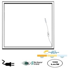 ECO Frame LED Paneel 60x60cm Zwart, 36w, 3600 Lumen (100lm/w), Color Switch (3000/4000/6000K), Flikkervrije Driver, Stekkerklaar, 3 Jaar Garantie