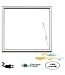 ECO Frame LED Paneel 60x60cm Zwart, 36w, 3600 Lumen (100lm/w), Color Switch (3000/4000/6000K), Flikkervrije Driver, Stekkerklaar, 3 Jaar Garantie