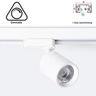 1 Fase Rail Spot Mal, 10w, 1000 Lumen, Dimbaar, Lichthoek:15 graden, Wit, 2 Jaar garantie