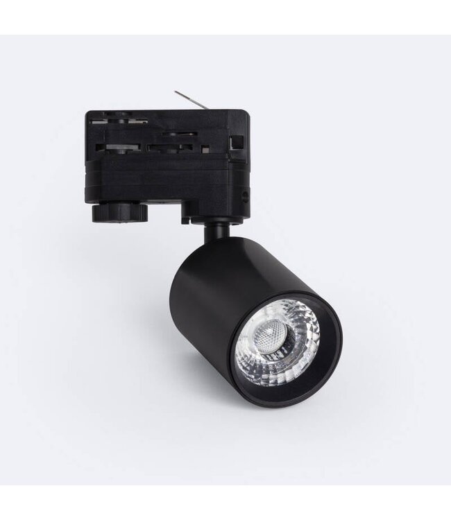 3 Fase Rail Spot Mal, 10w, 1000 Lumen, Dimbaar, Lichthoek:15 graden, Zwart, 2 Jaar garantie