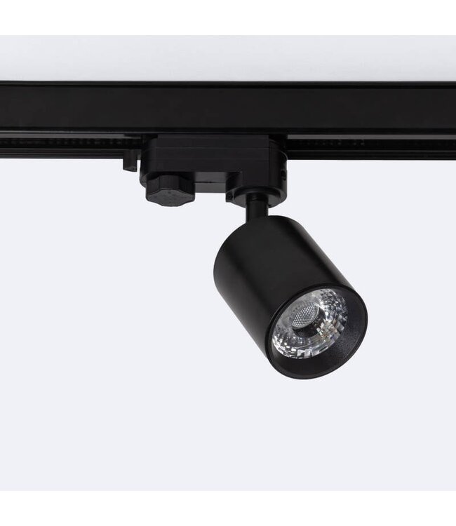 3 Fase Rail Spot Mal, 10w, 1000 Lumen, Dimbaar, Lichthoek:15 graden, Zwart, 2 Jaar garantie