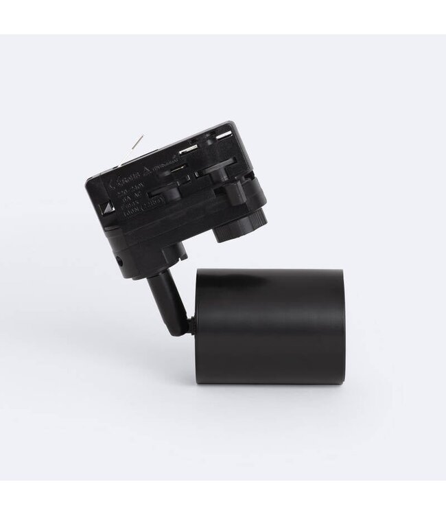 3 Fase Rail Spot Mal, 10w, 1000 Lumen, Dimbaar, Lichthoek:15 graden, Zwart, 2 Jaar garantie