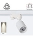 3 Fase Rail Spot Mal, 10w, 1000 Lumen, Dimbaar, Lichthoek:15 graden, Wit, 2 Jaar garantie