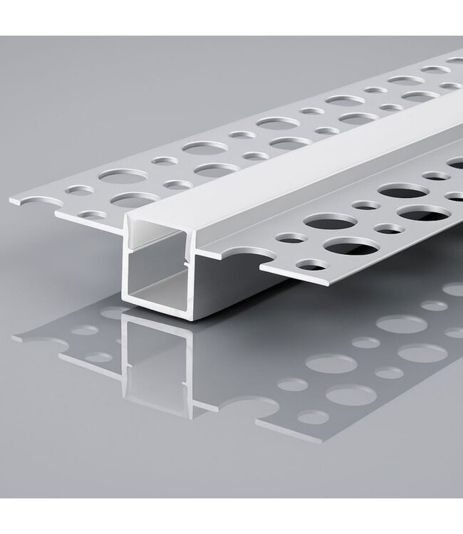Stuc Aluminium Led Strip Profiel tot 8mm LED Strips | ALU | 12x9mm | Per 2 Meter