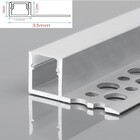 Stuc Aluminium Led Strip Profiel Hoek - Enkel Vin tot 10mm LED Strips | ALU | 12x11mm | Per 2 Meter