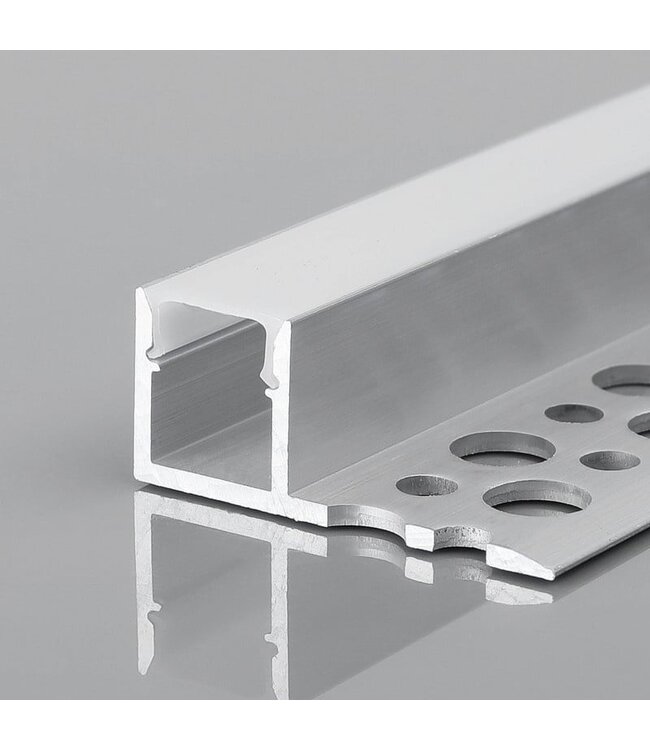 Stuc Aluminium Led Strip Profiel Hoek - Enkel Vin tot 10mm LED Strips | ALU | 12x11mm | Per 2 Meter