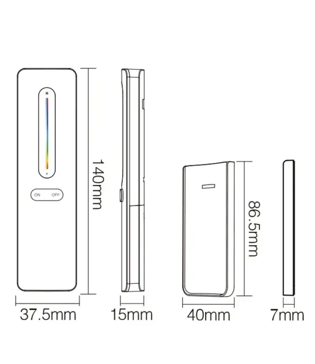 Luxe Miboxer Afstandsbediening C4 - 1 Zone - Voor RGB/RGBW/RGBCCT