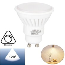 PRIME GU10 LED Spot 10w, 1250 Lumen (125lm/w), 2700K Warm Wit, Keramiek Body, Dimbaar, Lichthoek: 120°, 3 Jaar Garantie