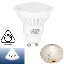 PRIME GU10 LED Spot 10w, 1250 Lumen (125lm/w), 4000K Neutraal Wit, Keramiek Body, Dimbaar, Lichthoek: 120°, 3 Jaar Garantie
