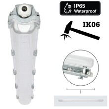 LITE LED TL Armatuur 120cm | IP65 | IK06 | Kunststof Sluitclips | Geschikt voor 1 LED Buis