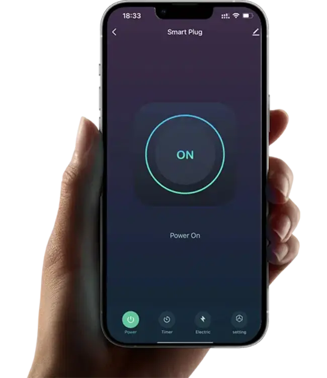 Miboxer Smart Wifi EU Stekker Plug - 16A - Aan/uitschakelaar met stroomverbruik statistieken - Zwart - SWE01B