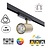 3 Fase LED Rail Spot Koker, TRIAC-Dimbaar,  Wattage switch: 10/20/30w,  CCT-Switch, 950 tot 2850 lumen, CRI>90, Goud Behuizing , 3 Jaar Garantie