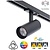 1 Fase Rail Spot 10w, 800 Lumen, CCT-Switch (2700K/3000K/4000K), CRI90, UGR19, Dimbaar, Zwartkleurige behuizing, 3 Jaar Garantie