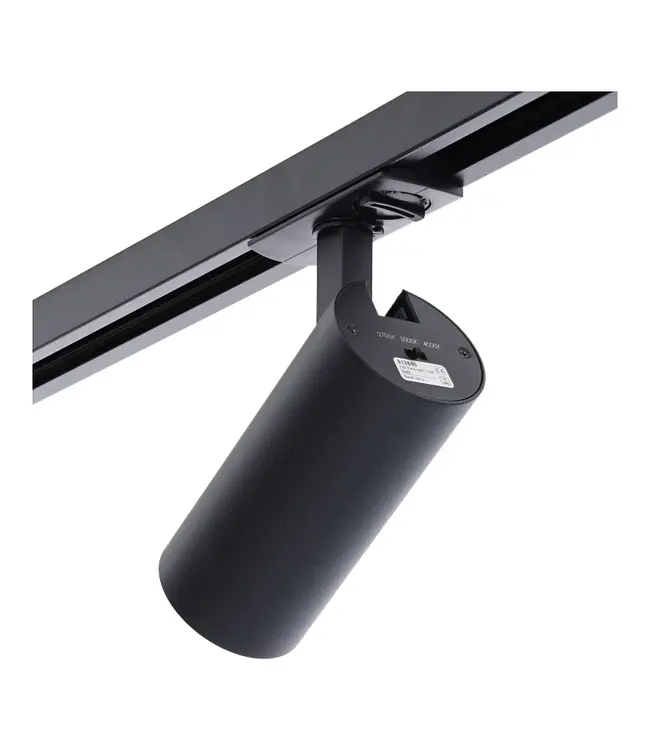 Reserveer: 1 Fase Rail Spot 10w, 800 Lumen, CCT-Switch (2700K/3000K/4000K), CRI90, UGR19, Dimbaar, Zwartkleurige behuizing, 3 Jaar Garantie