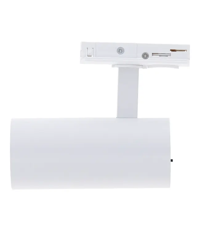 1 Fase Rail Spot 10w, 800 Lumen, CCT-Switch (2700K/3000K/4000K), CRI90, UGR19, Dimbaar, Witkleurige behuizing, 3 Jaar Garantie
