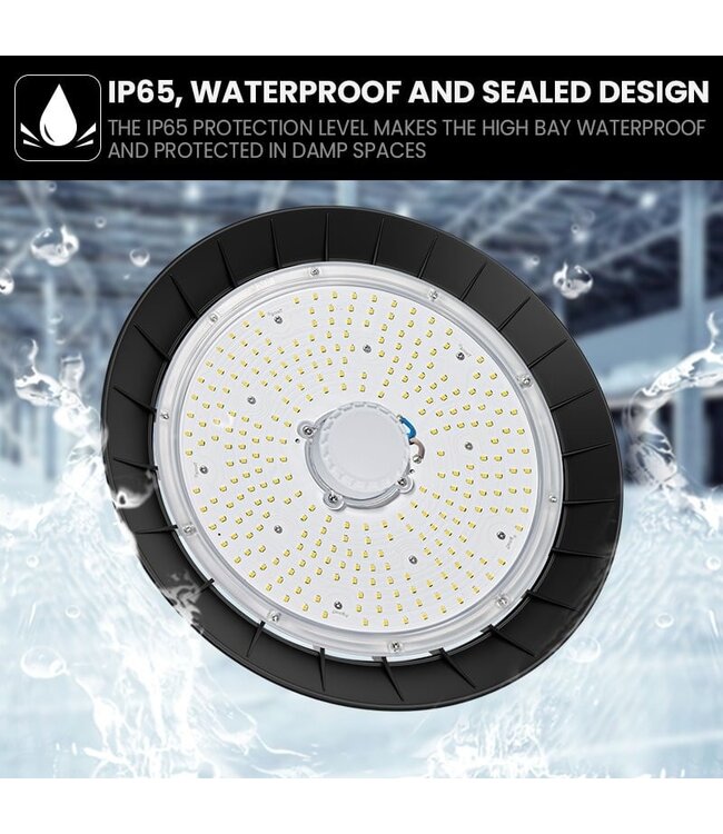 GKD High Bay Led Ufo 150w, 22500 Lumen, IP65, Met Bewegingssensor, 5 Jaar Garantie