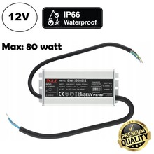 GLP Premium IP67 Waterproof Led Strip voeding 12V/100W/8,3A, Max: 80w, Afm:148x68x37 mm, 3 Jaar Garantie