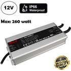 GLP Premium IP67 Waterproof Led Strip voeding 12V/320W/26,7A, Max: 260w, Afm:225x97x42 mm, 3 Jaar Garantie