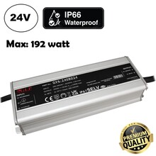 GLP Premium IP67 Waterproof Led Strip voeding 24V/240W/10A, Max: 200w, Afm:194x68x37 mm, 3 Jaar Garantie