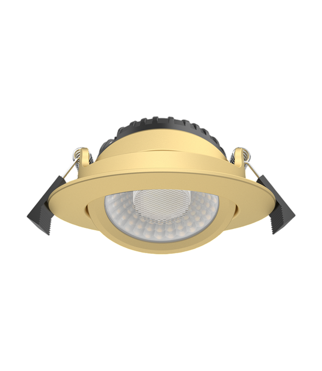 Inbouw LED Spot 5/7w Luxe, 475/665 Lumen, CCT (2700K/3000K/4000K), Kantelbaar, IP65, Dimbaar, Messing Armatuur, Gatmaat 70mm, 3 Jaar Garantie