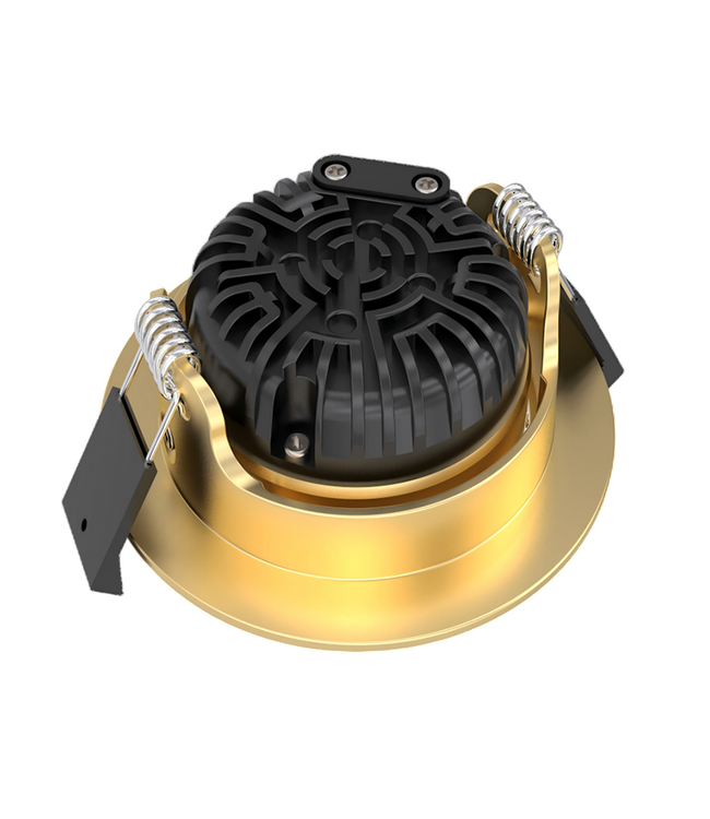 Inbouw LED Spot 5/7w Luxe, 475/665 Lumen, CCT (2700K/3000K/4000K), Kantelbaar, IP65, Dimbaar, Messing Armatuur, Gatmaat 70mm, 3 Jaar Garantie