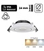 Inbouw LED Spot 5/7w Luxe, 475/665 Lumen, CCT (2700K/3000K/4000K), Kantelbaar, IP65, Dimbaar, Wit Armatuur, Gatmaat 70mm, 3 Jaar Garantie