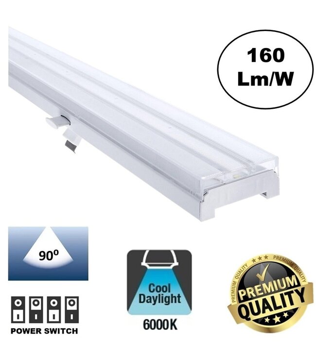 Universele Trunk LED Lichtlijn 150cm PTO | Wattage Switch 32-55 Watt | 5120 - 8800 Lumen (160Lm/W) | 90 Graden lichthoek | 5 Jaar Garantie