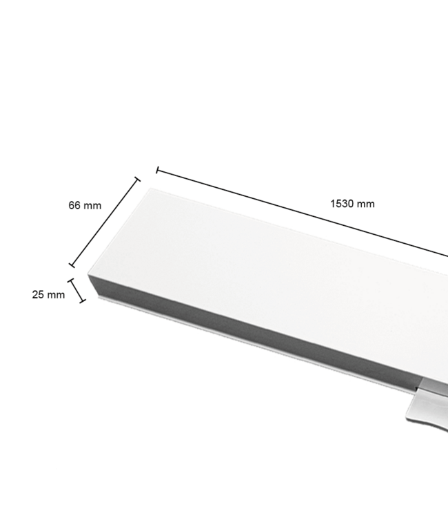 Trunk Lichtlijn Aluminium-Cover 1530MM - Wit