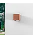 LED Wandlamp Cube 2x3 Watt, 2x 225 Lumen, 3000K Warm Wit, P65, Zwart met Roestbruin/Koperbruin, 2 Jaar Garantie
