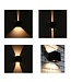 LED Wandlamp Cube 2x3 Watt, 2x 225 Lumen, 3000K Warm Wit, P65, Zwart met Roestbruin/Koperbruin, 2 Jaar Garantie