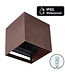 Wandlamp Cube met G9 Fitting, P65, Roestbruin/Koperbruin