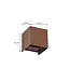 Wandlamp Cube met G9 Fitting, P65, Roestbruin/Koperbruin