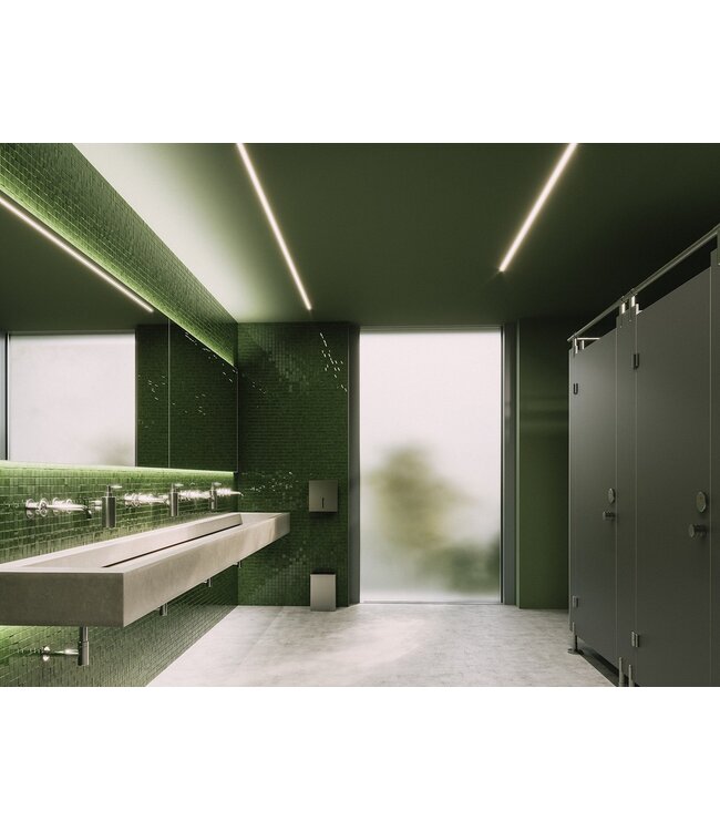 Stuc Aluminium Led Strip Profiel MOSSO tot 12mm LED Strips | ZWART | 16x12mm | Per 2 Meter