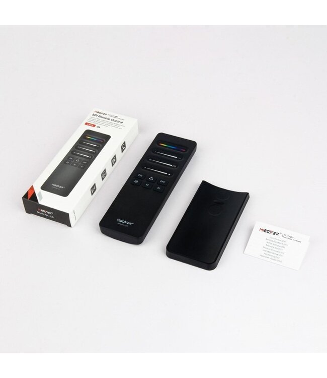 Miboxer C6 SPI Afstandsbediening Zwart - Mono/RGB/RGBW - Geschikt voor controller: SPIR3 / SPIR3-M