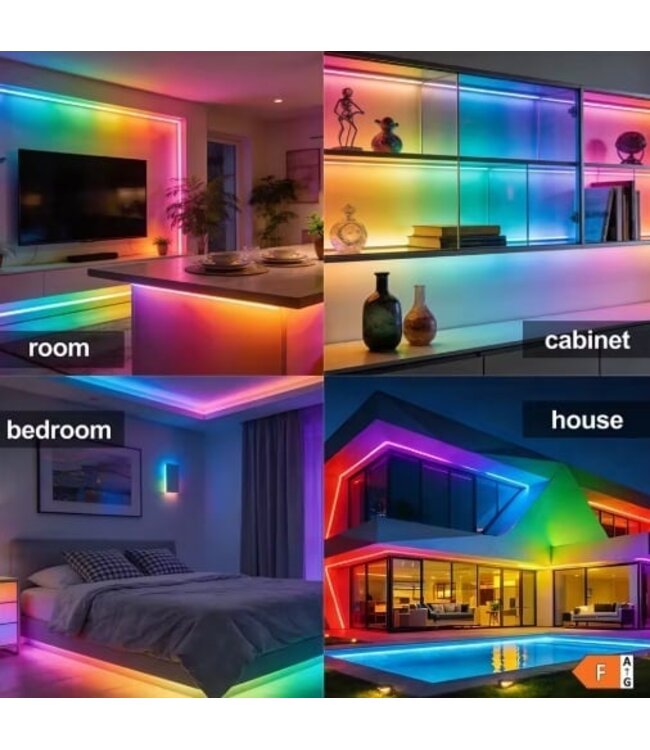 Premium SPI/Digital Led Strip ROL 5 Meter COB, RGB, CRI90, 11w/m, 630 led/m, 24v, IP20, 10mm, 3 Jaar garantie