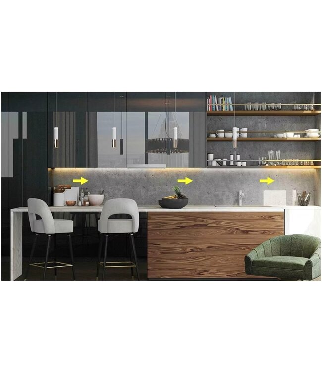 Premium SPI/Digital Led Strip ROL 5 Meter COB, CCT (2700K>6500K), CRI90, 7,2w/m, 560 led/m, 300Lm/m, 24v, IP20, 10mm, 3 Jaar garantie