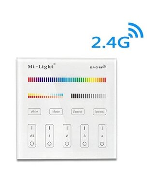 MiBoxer Wandbediening RGB + CCT (Batterij Versie) - 2.4Ghz - B4W