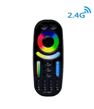 MiBoxer Afstandsbediening RGB+CCT, 4-Zone - Zwart - 2.4Ghz - FUT092-B
