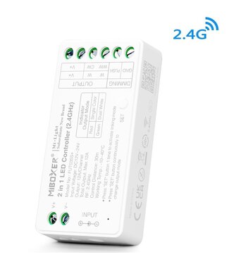 MiBoxer Single Color / CCT Controller - DC 12v-24v - 12A - 2.4Ghz - FUT035S+