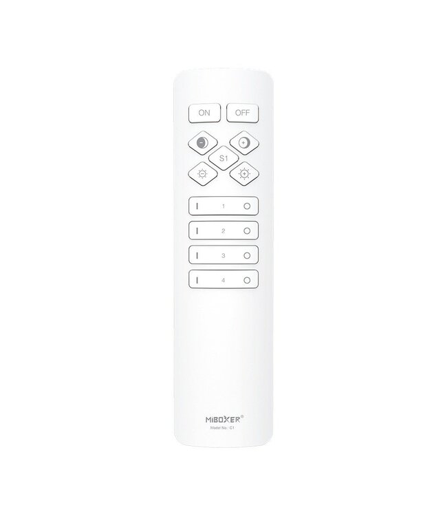Luxe Miboxer Afstandsbediening Wit C1W - 4 Zones - Single Color en DUAL Color - 2.4Ghz